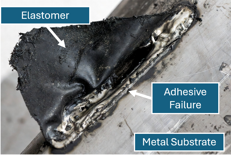 Adhesive failure investigation example